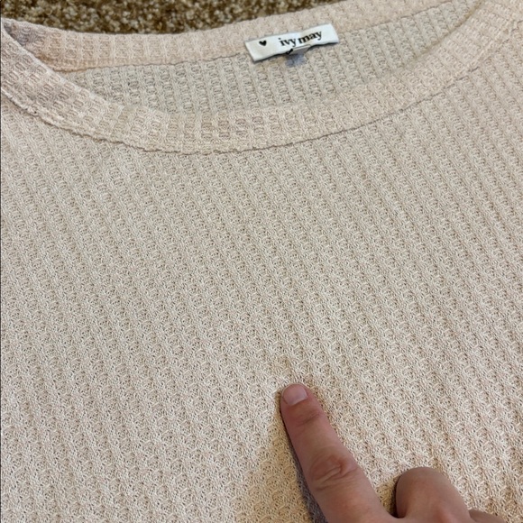 Forever 21 || Boho Floral Patchwork Waffle Knit Top Size L - Picture 12 of 12